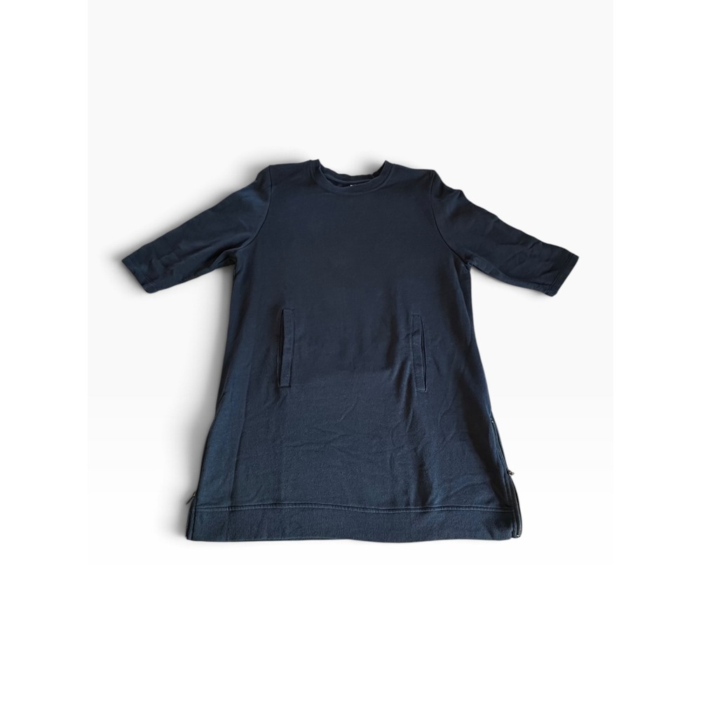 Fabletics Sweatshirt Dress Womens XL Navy Blue Pockets Side Zippers